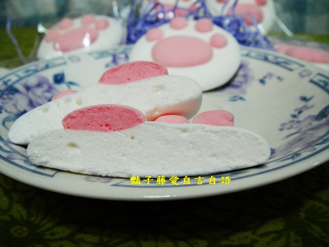 甜食糕點＆杯子物語。可愛粉紅貓掌棉花糖超卡哇伊【豔子藤美食嚐鮮試吃報告】